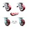Service Caster 5 Inch Poly on Aluminum Caster Set with Roller Bearing 2 Brake 2 Swivel Lock SCC SCC-TTL30S520-PAR-2-BSL-2 - alternate 2